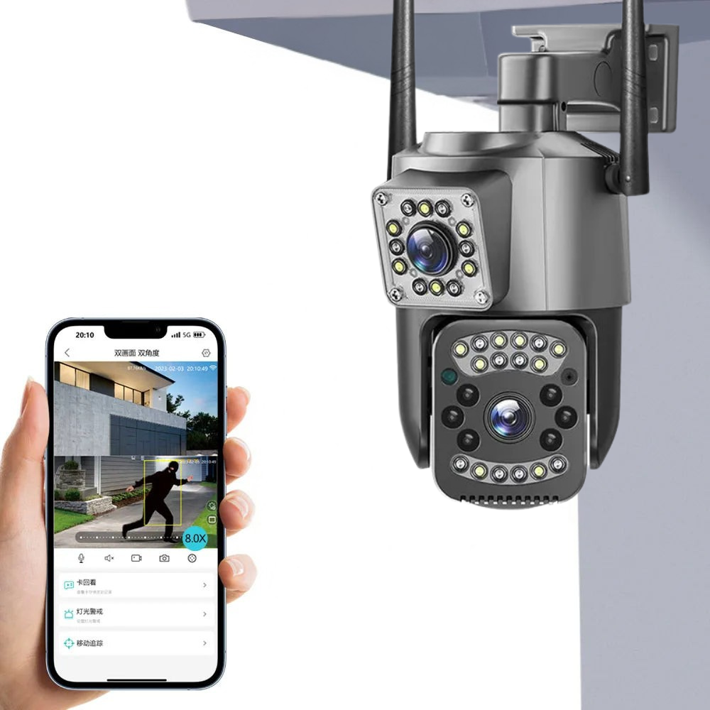 Llévate 3 y Pagá 1 - Cámara de Seguridad Zoom 4K Con Memoria Ilimitada, Doble Lente, Visión Nocturna y Sin Cables + Regalo
