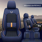 Fundas Asientos Autos Premium en Cuero Legítimo + Juego Cubre Alfombra Premium